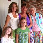 With Daughter Cindy, and Grandkids, Sadie & Taylor - Maine 2009
